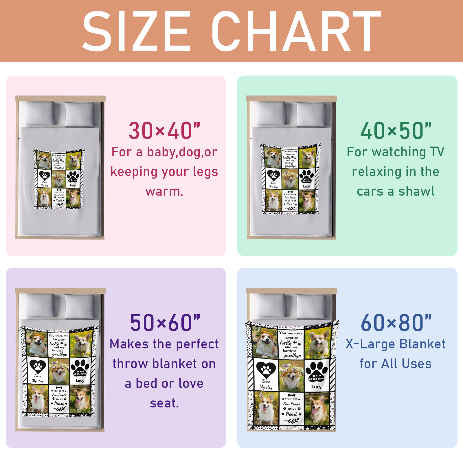 Custom Pet Memorial Blanket