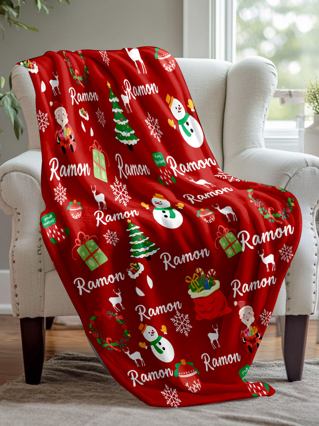 Personalized Blanket for Christmas with Name