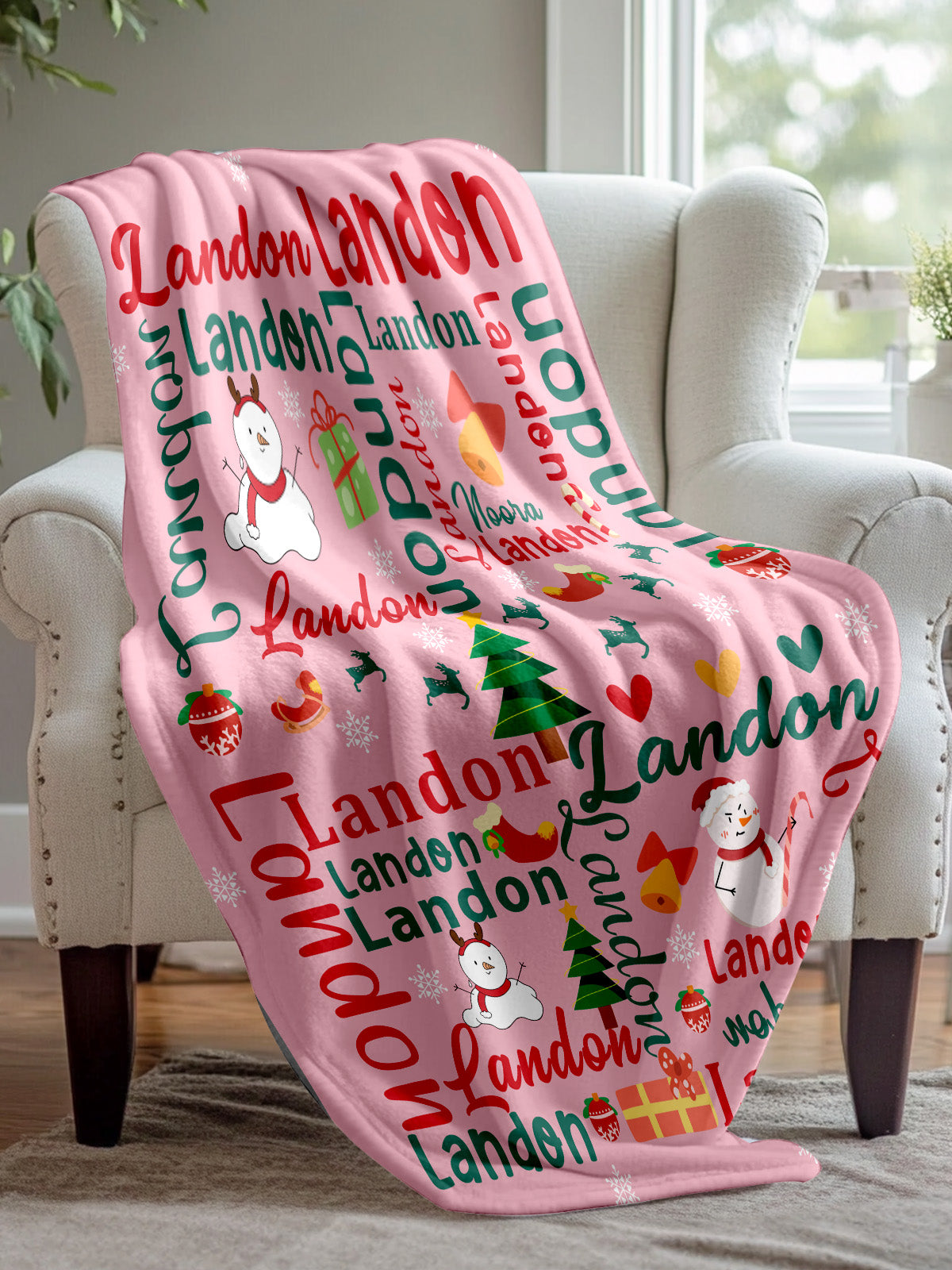 Personalized Blanket for Christmas with Name