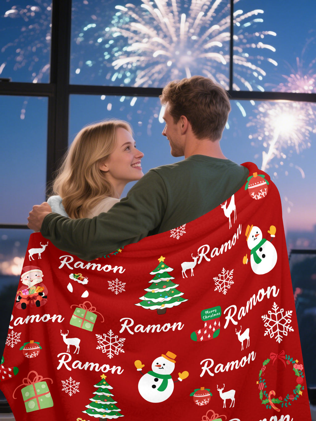 Personalized Blanket for Christmas with Name
