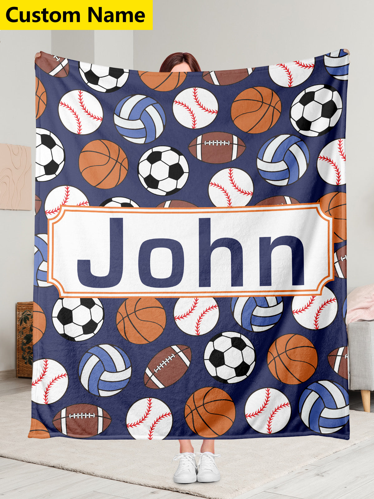 Custom Blankets for Sports Lovers with Name