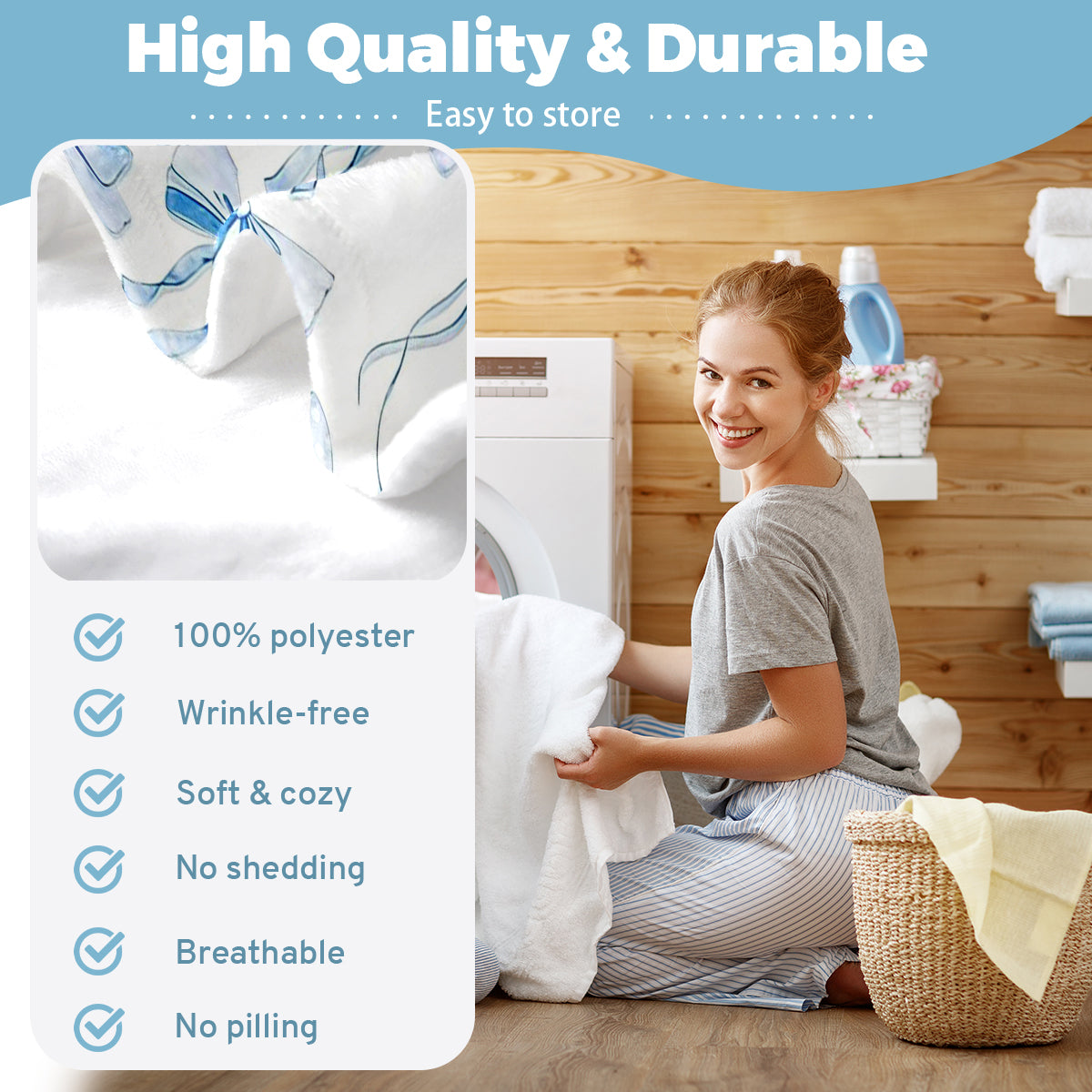 Specific Design Blanket with Bow