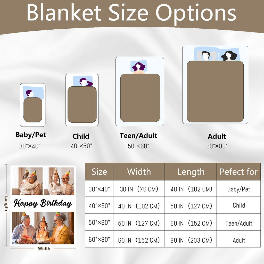 Custom Photo Blanket for Family