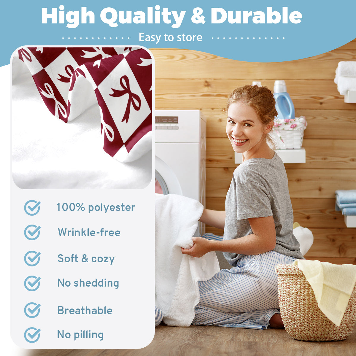 Specific Design Blanket with Bow