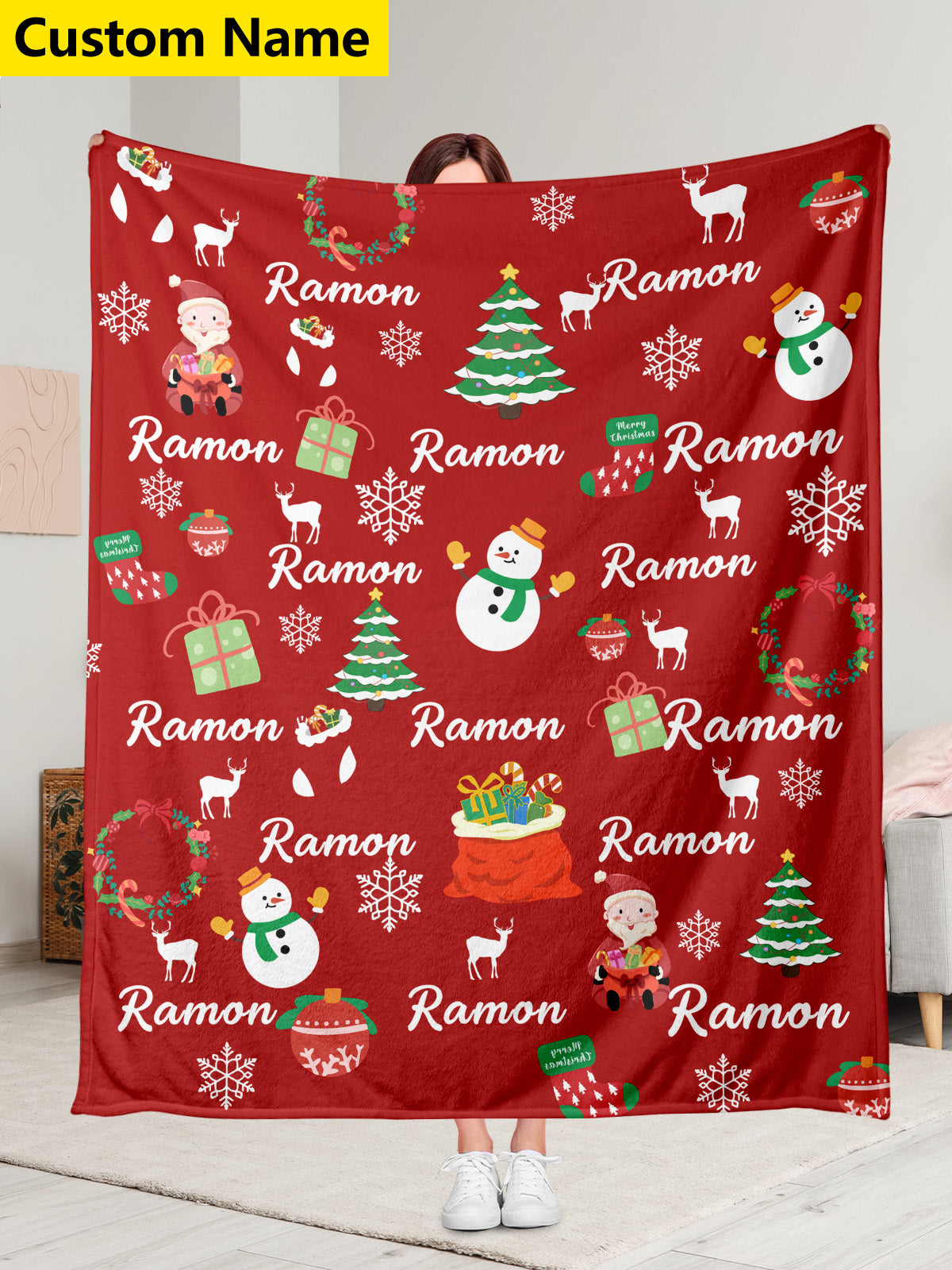 Personalized Blanket for Christmas with Name