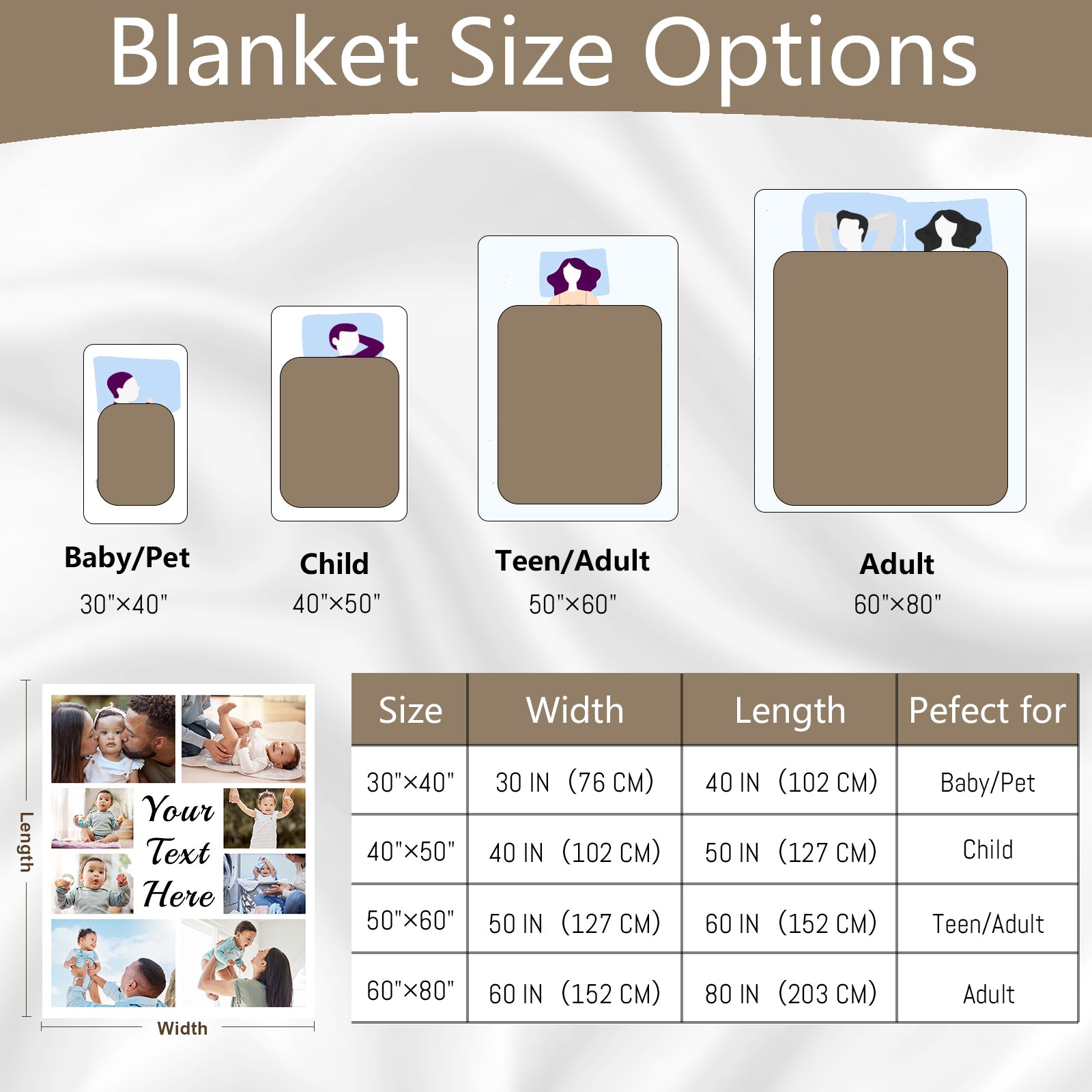 Custom Photo Blanket for Family