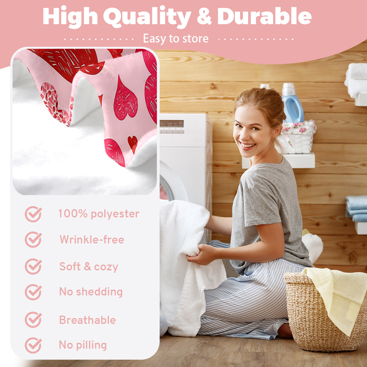 Heart Blanket – Valentine’s Gift for Couples