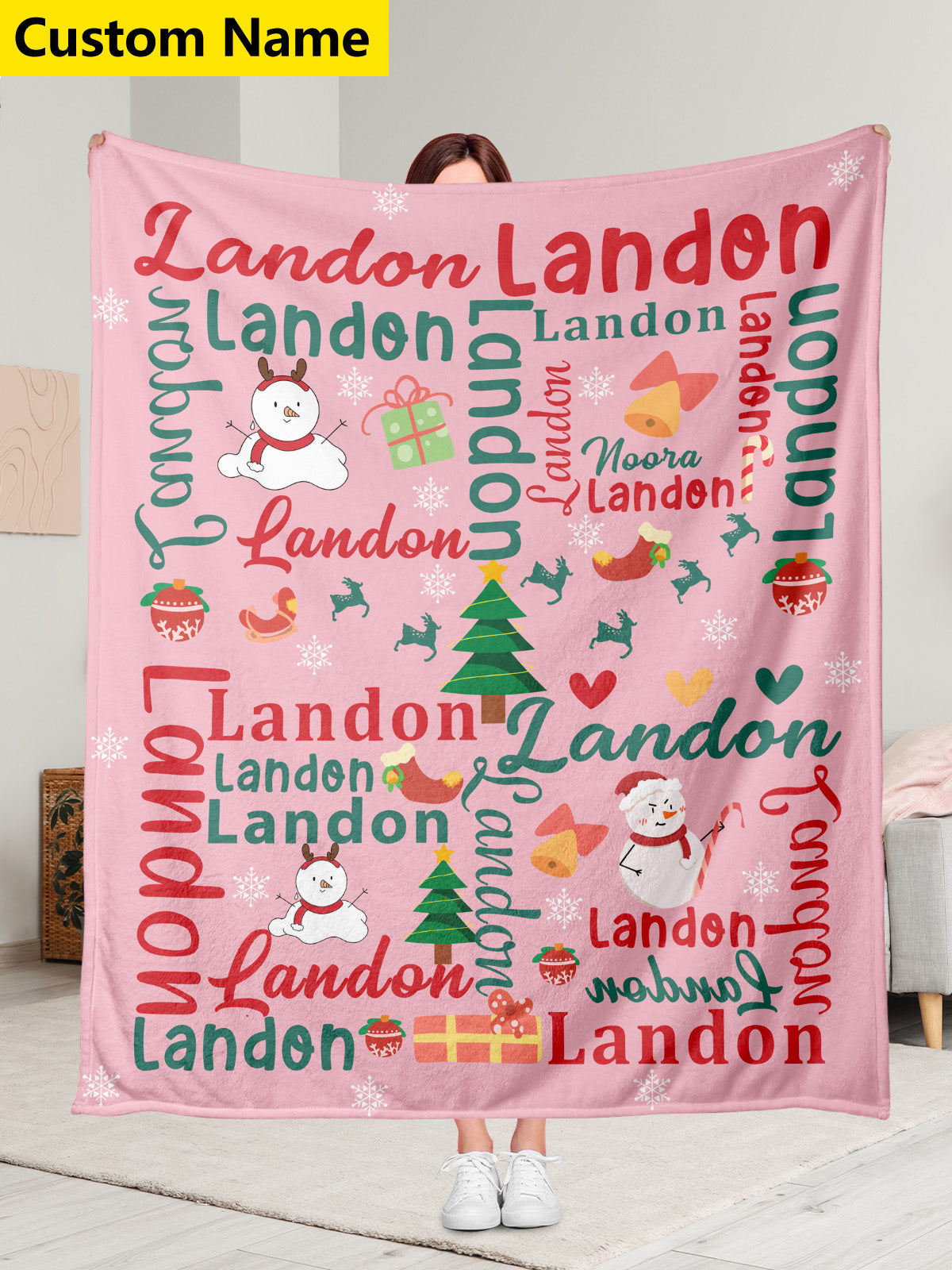 Personalized Blanket for Christmas with Name