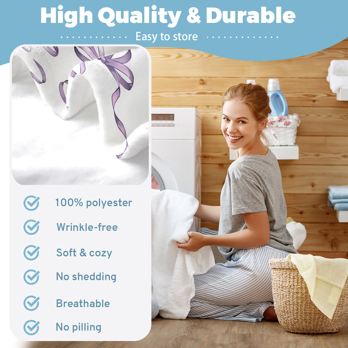 Specific Design Blanket with Bow