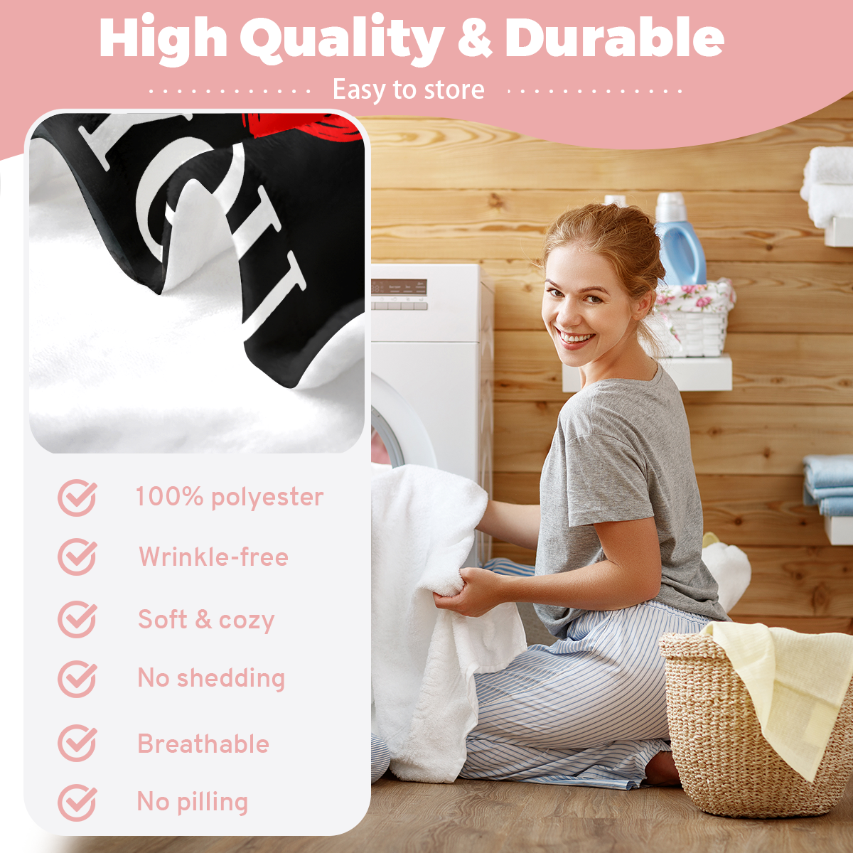 Personalized Couple Photo Blanket – Upload Photos & Add Names