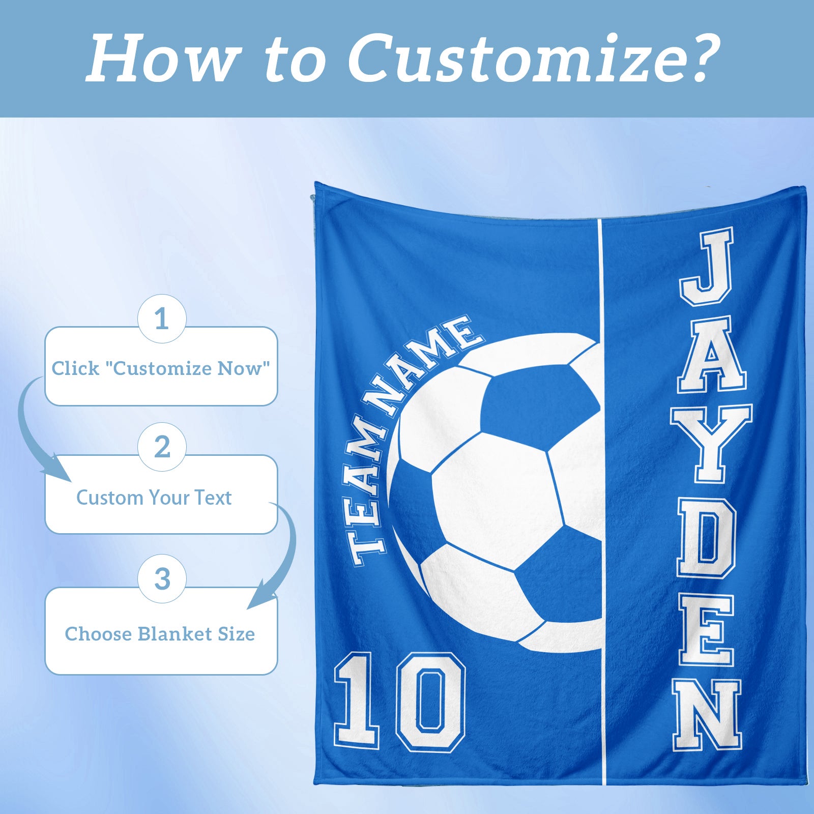 Custom Blankets for Sports Lovers with Name