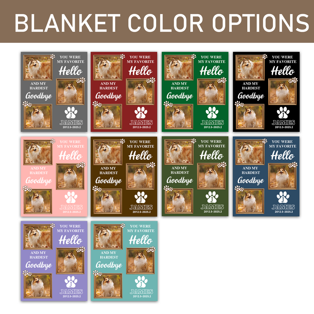 Custom Pet Memorial Blanket