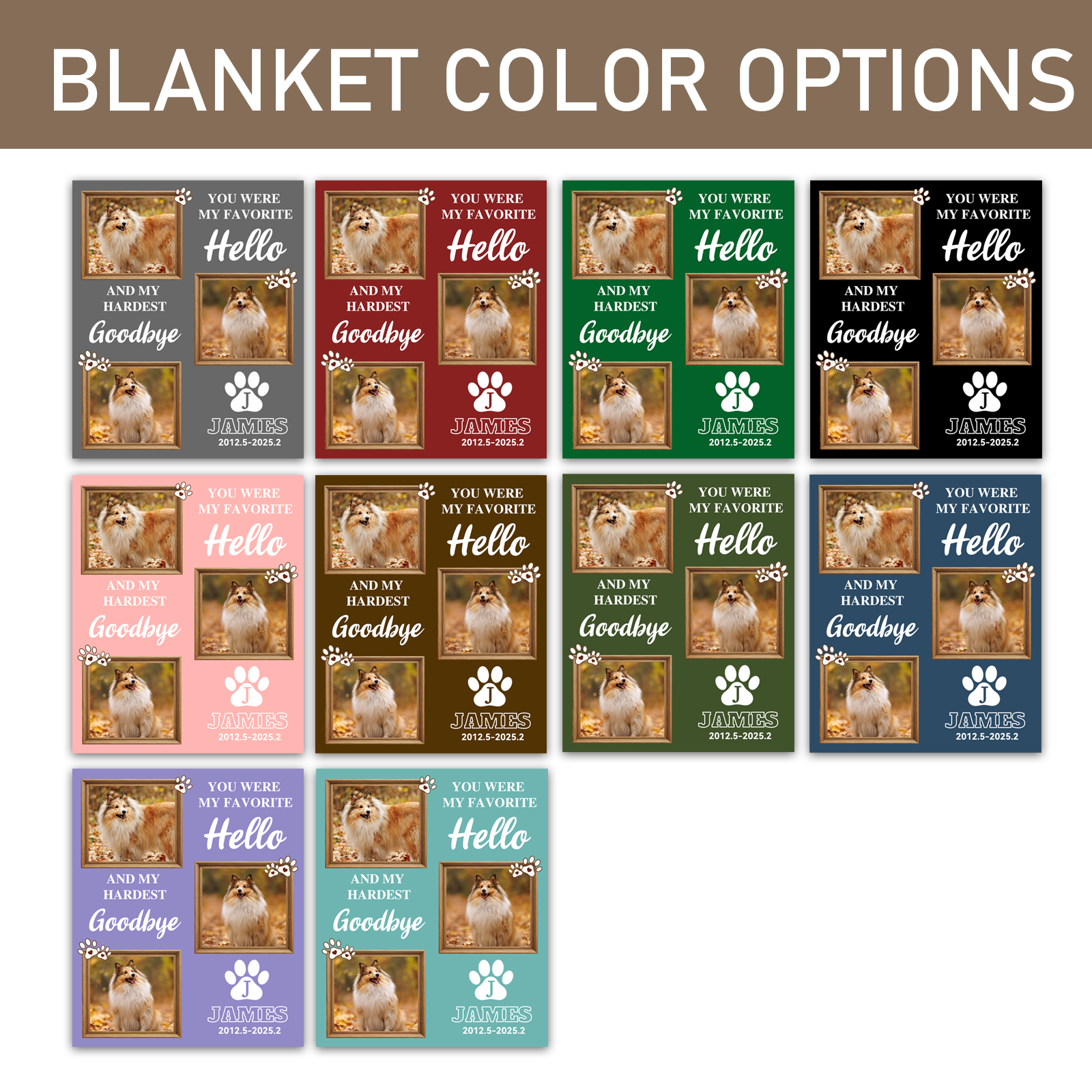 Custom Pet Memorial Blanket