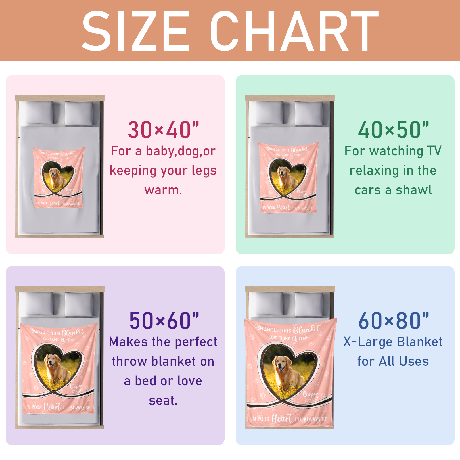 Custom Pet Memorial Blanket