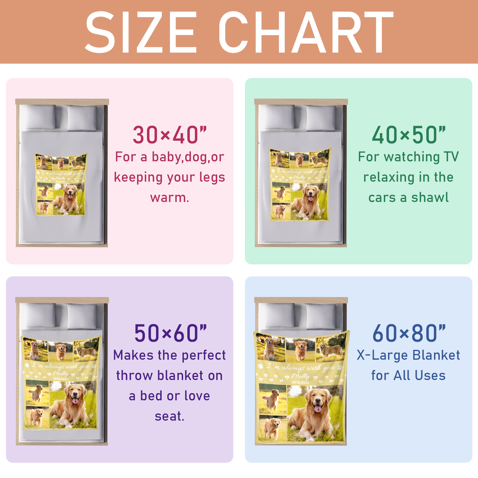 Custom Pet Memorial Blanket