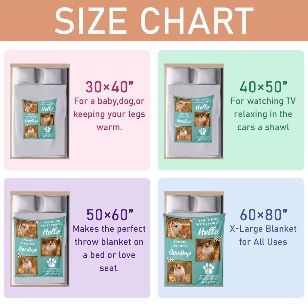 Custom Pet Memorial Blanket