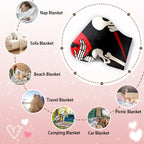 Skeleton Couple Love Blanket – Unique Valentine’s Day Gift for Him & Her