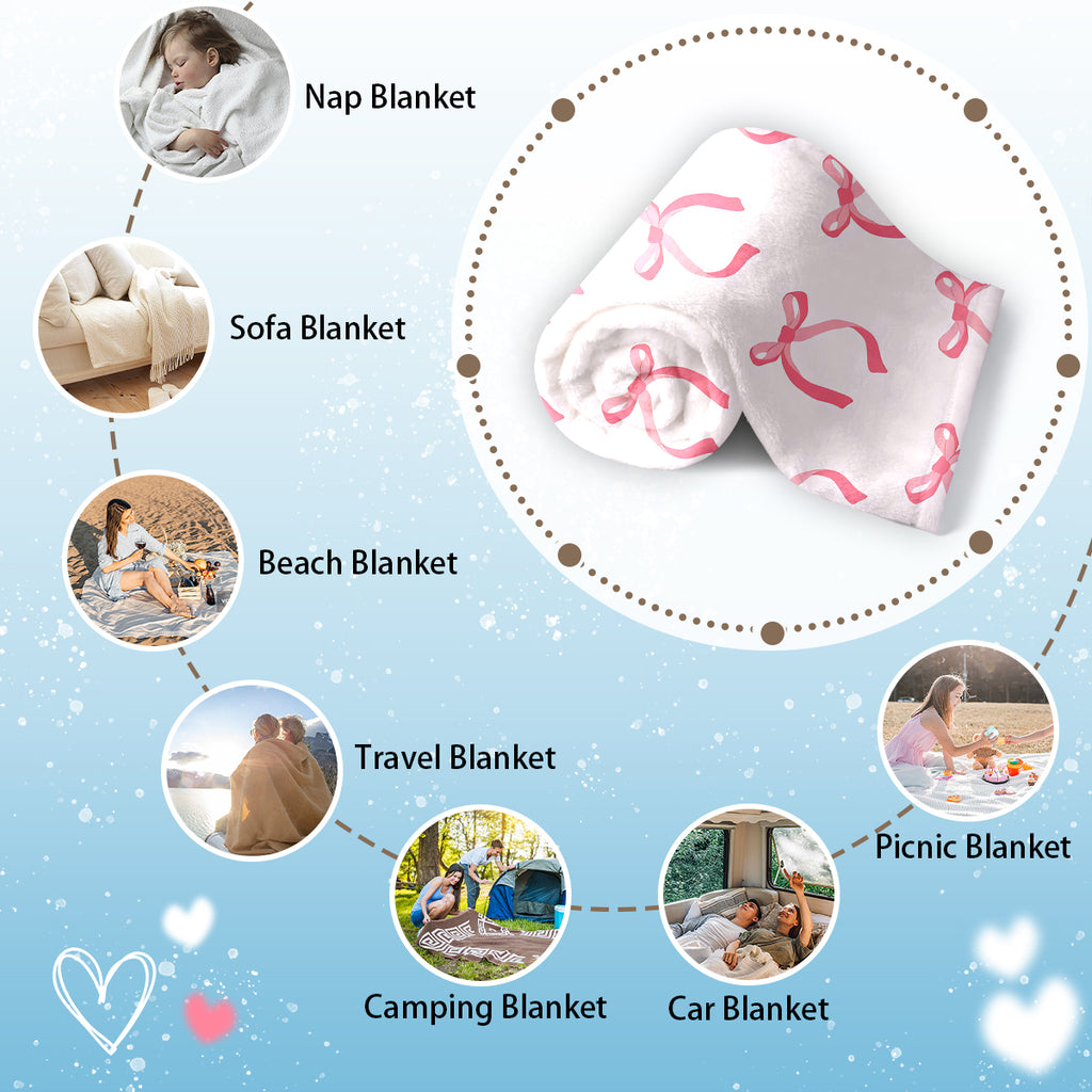 Specific Design Blanket with Bow