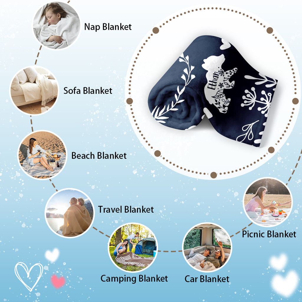 Personalized Blanket for Mom and Child