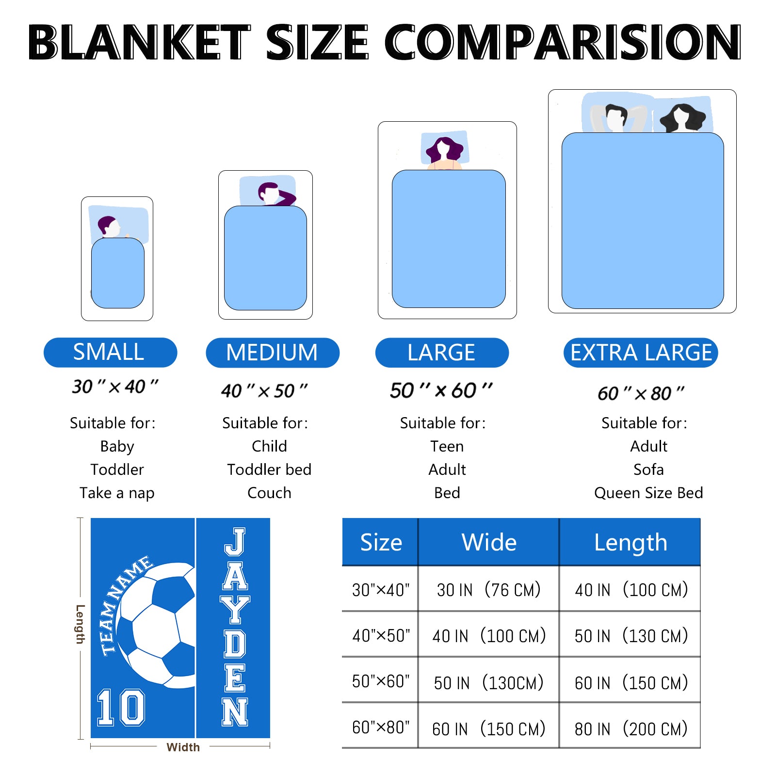 Custom Blankets for Sports Lovers with Name