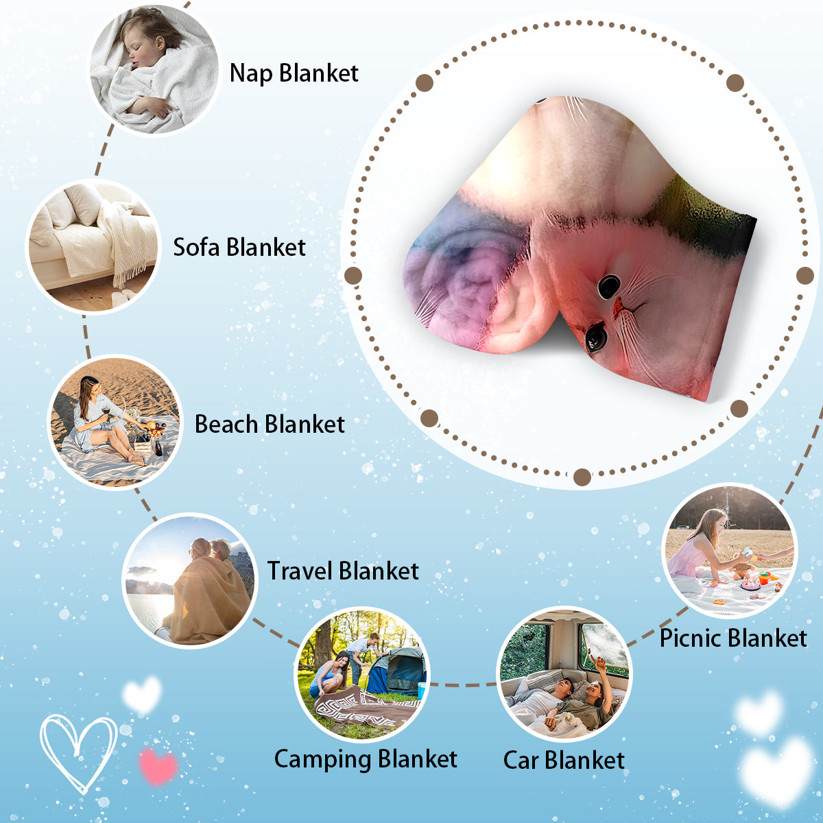 Specific Cozy Polyester Animal Blankets
