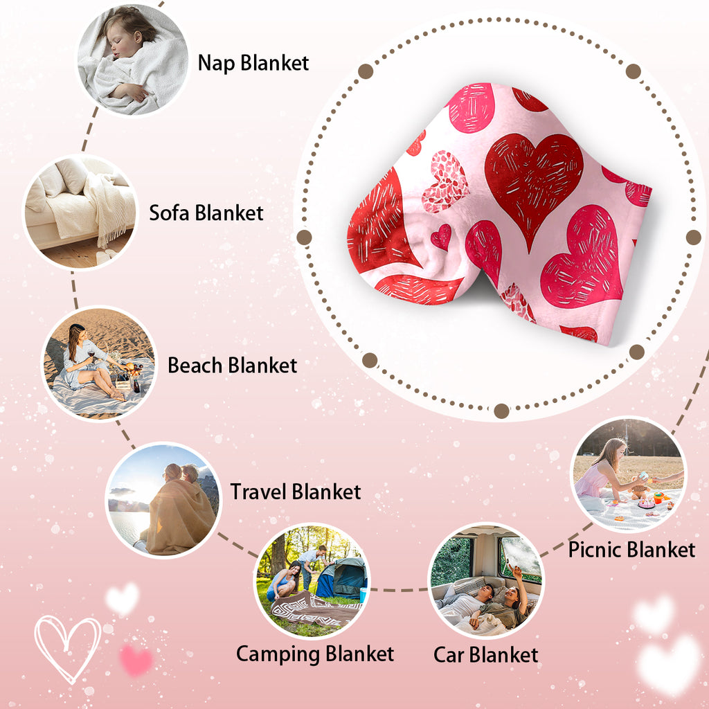 Heart Blanket – Valentine’s Gift for Couples