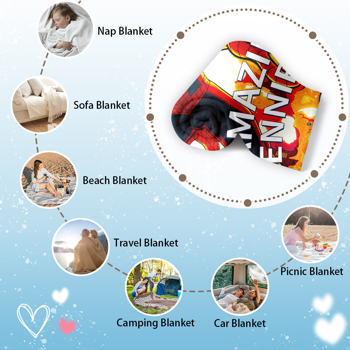 Spider-Man Heroes Custom Blanket