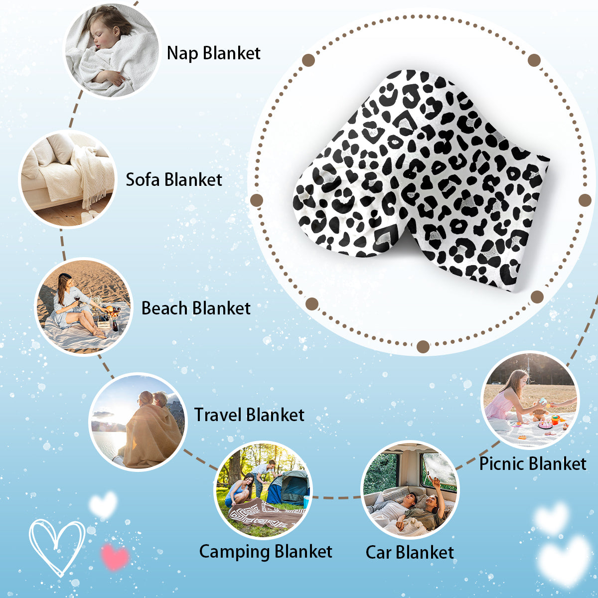 Wild Leopard Print Blanket