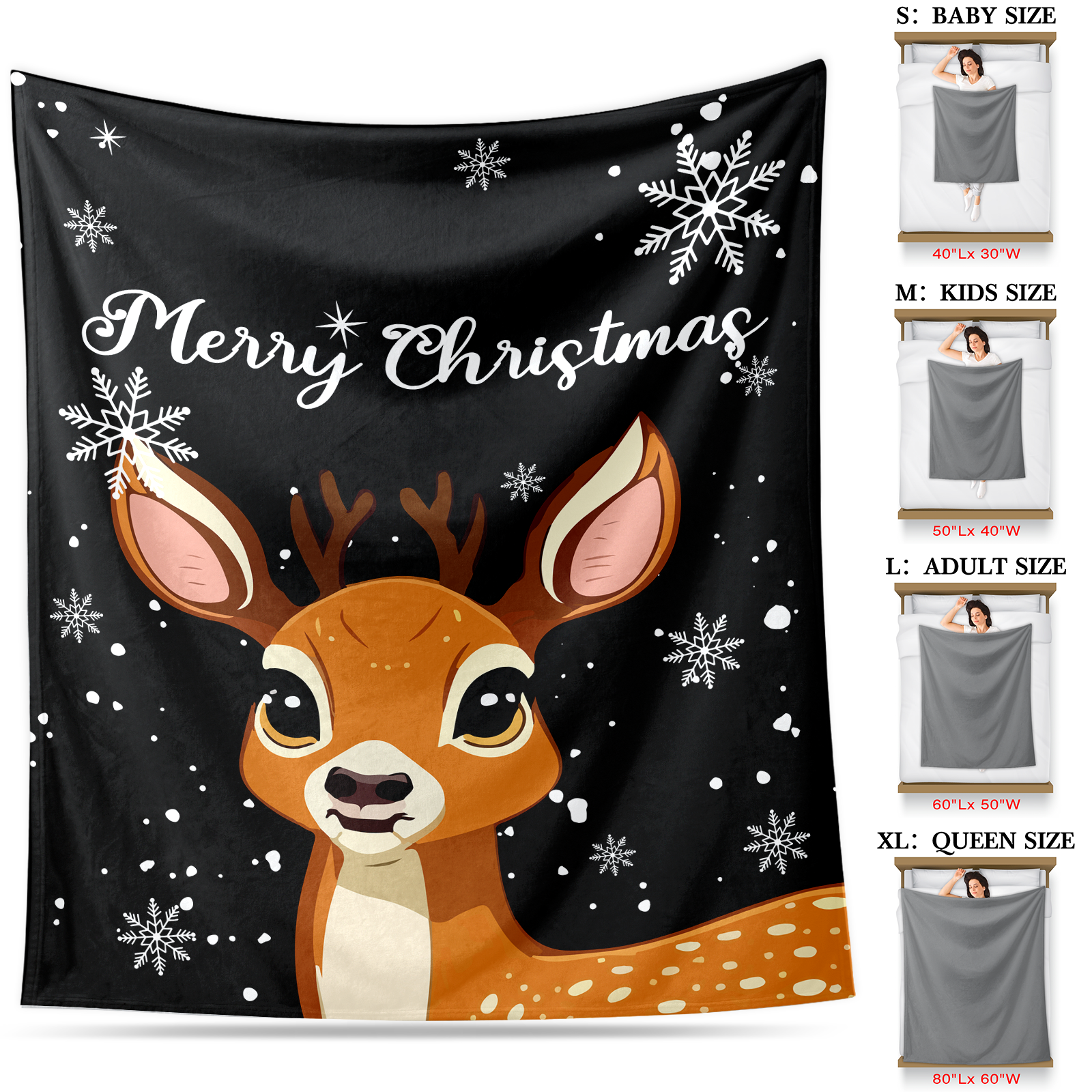 Christmas Reindeer Blanket