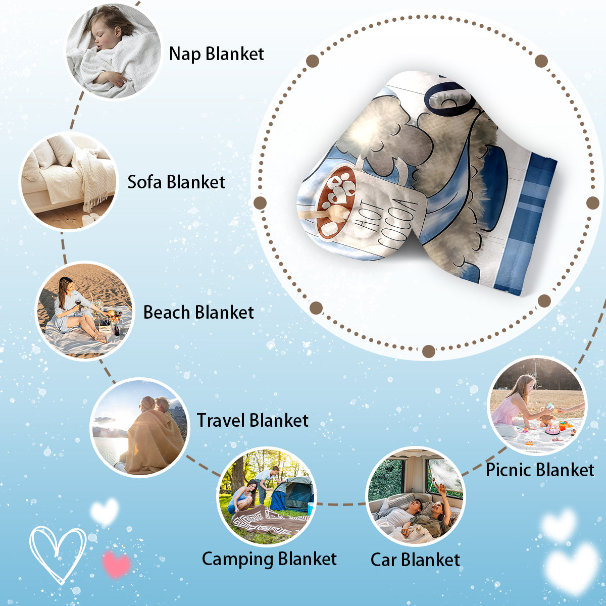 Merry Santa Claus Christmas Blanket