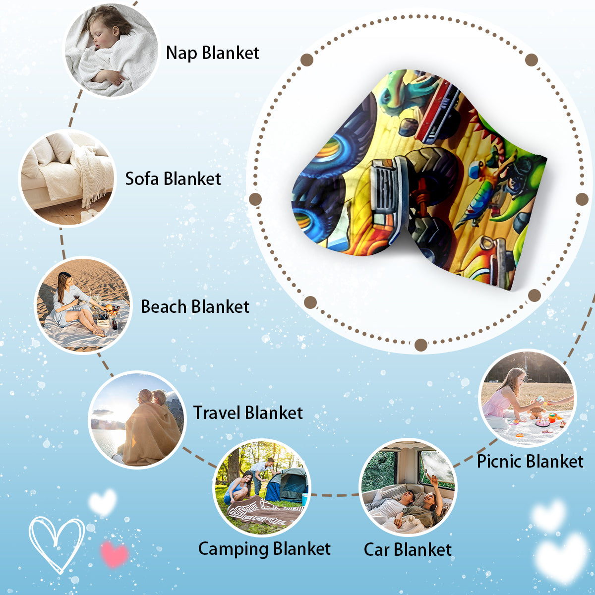Cartoon Dinosaur Blanket