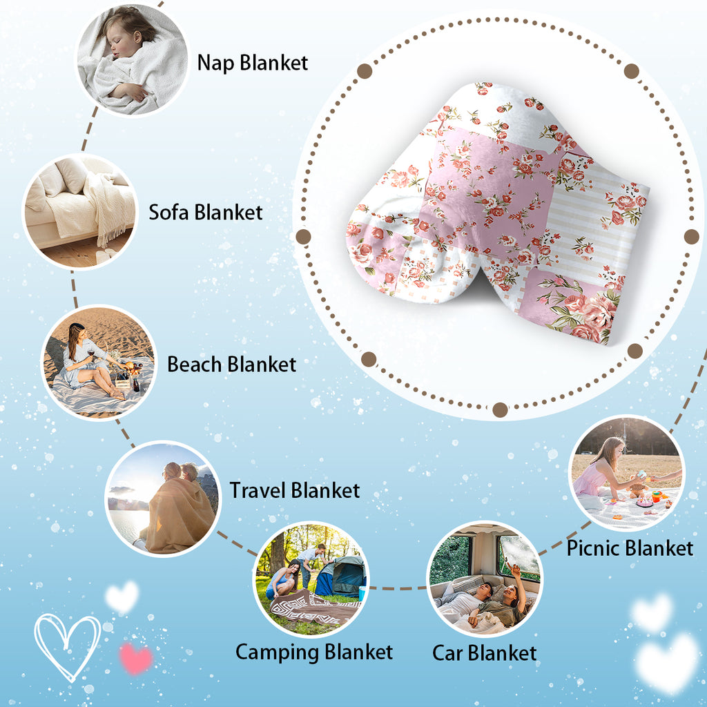 Flower Garden Polyester Blanket