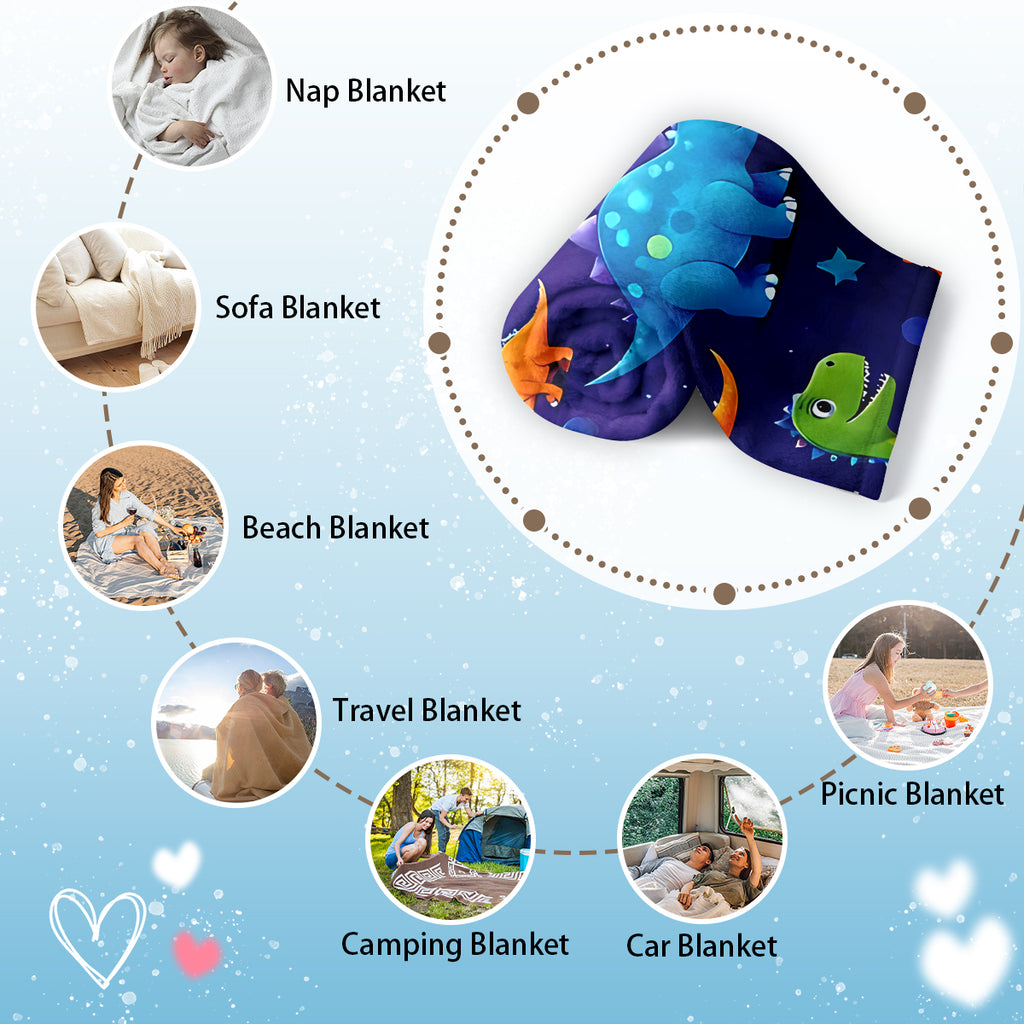 Cartoon Dinosaur Blanket