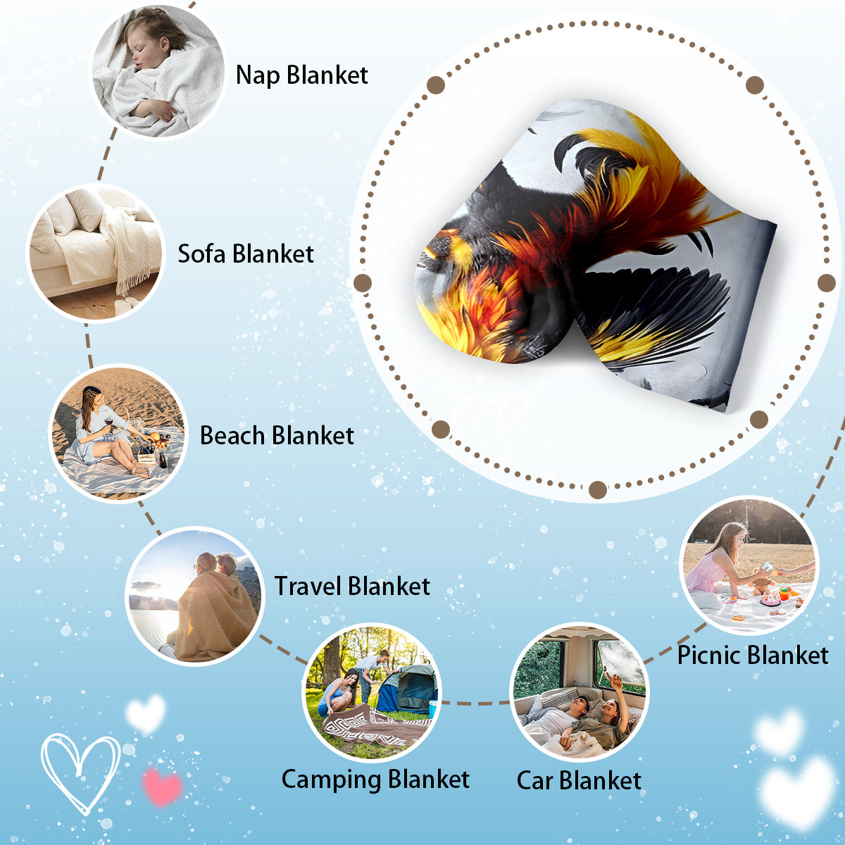 Specific Cozy Polyester Animal Blankets