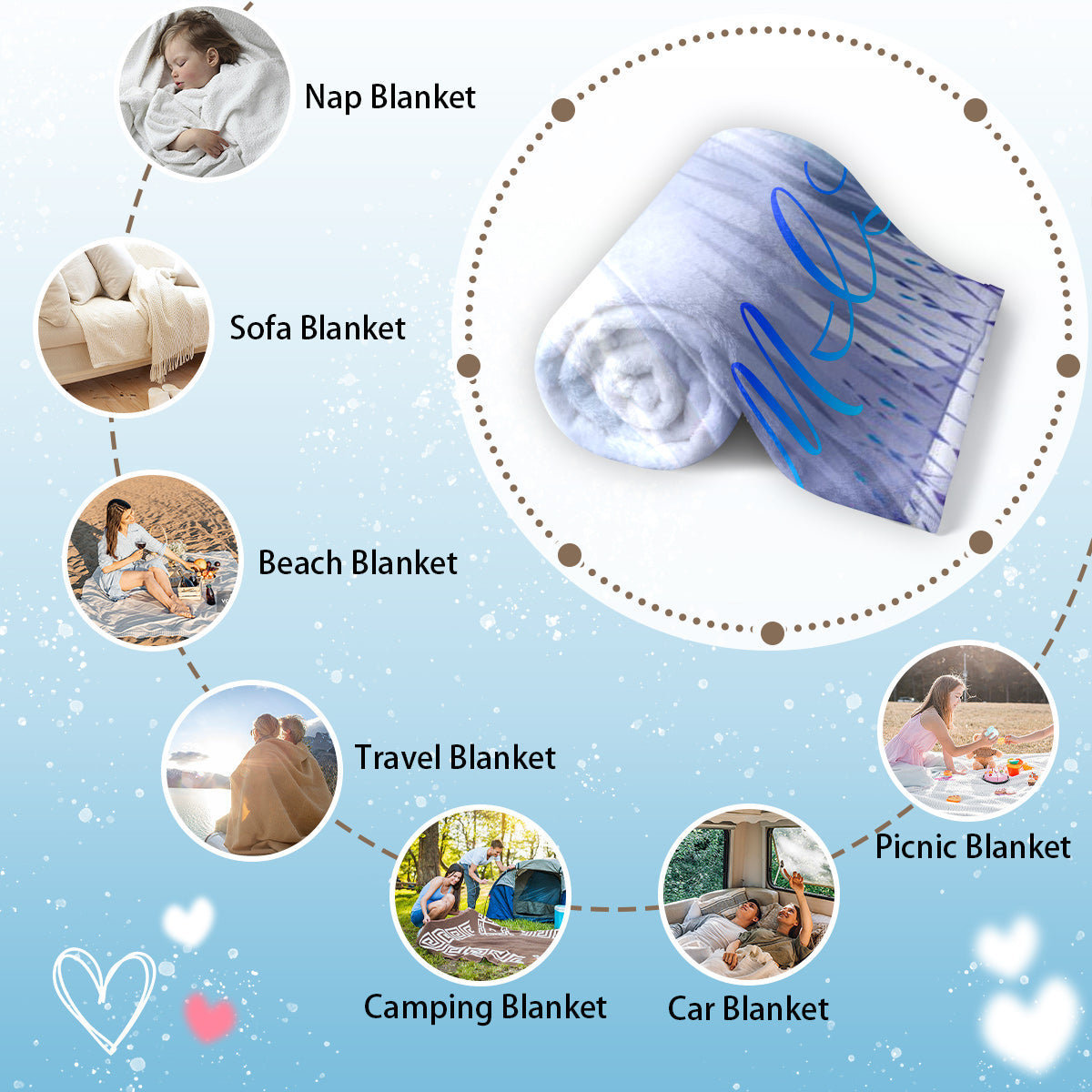 Cartoon Dreams Personalized Blankets