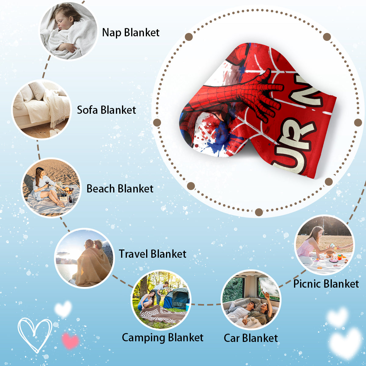 Spider-Man Heroes Custom Blanket
