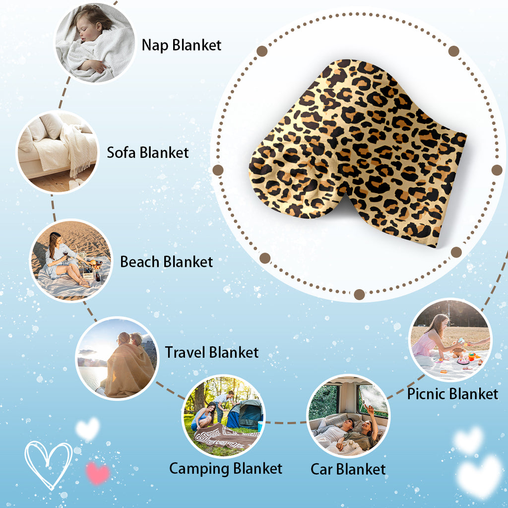 Wild Leopard Print Blanket