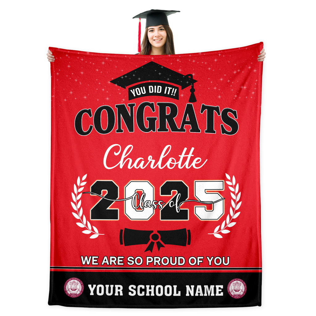 Custom Graduate Blanket