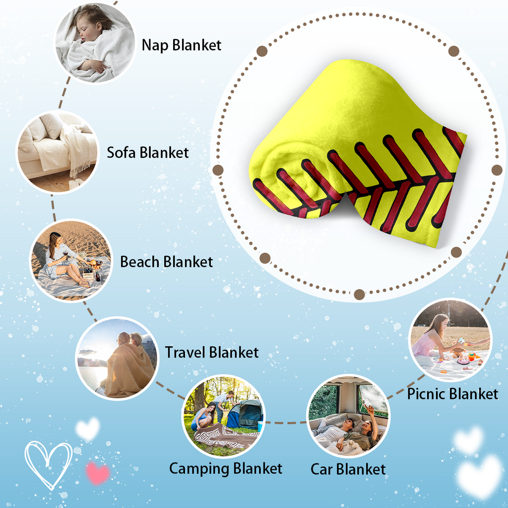Softball-Inspired Blanket – Cozy & Sporty Comfort