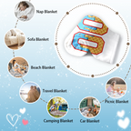 Ice-Cream-Drip–Inspired Baseball Blanket with Name and Number