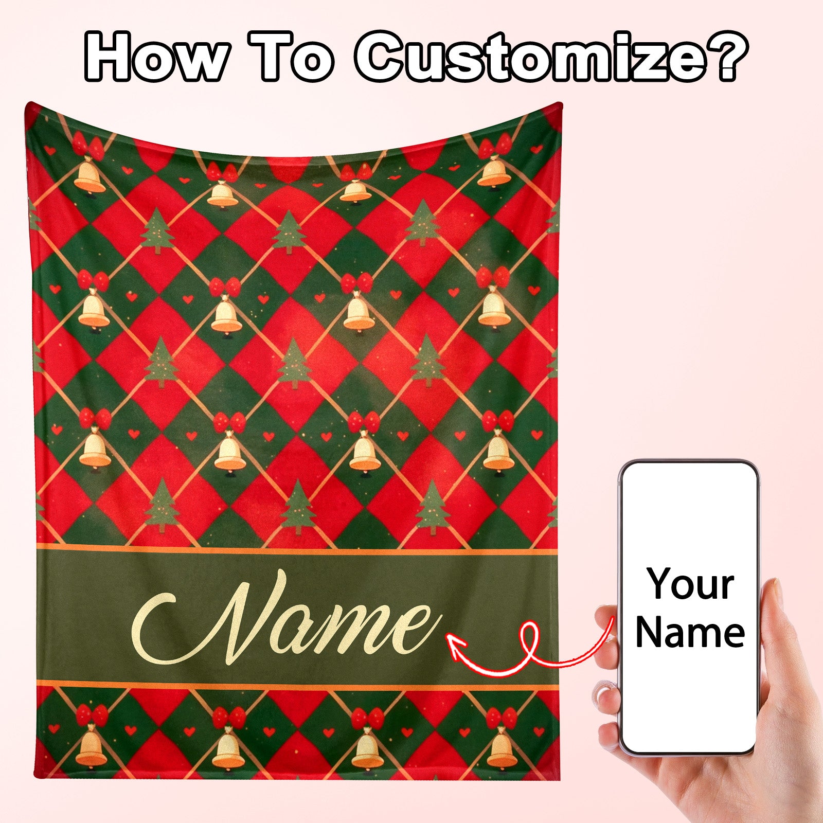 Custom Blanket for Christmas with Name