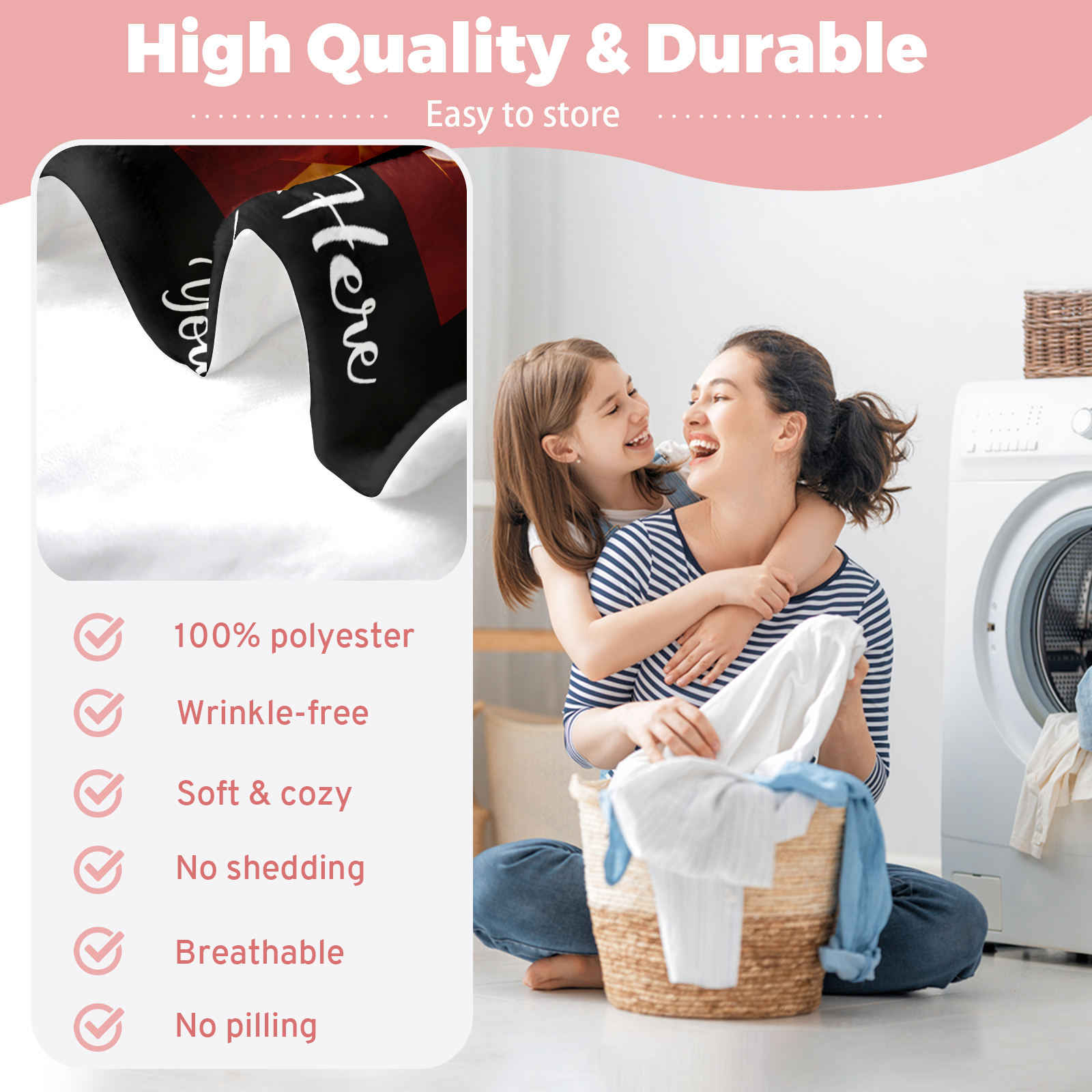 Sweet Couple Memory Blanket with Photo