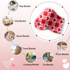 Valentine’s Day Heart Pattern Blanket – Cozy Romantic Gift for Couples