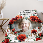 Custom memorial blanket for a loved one