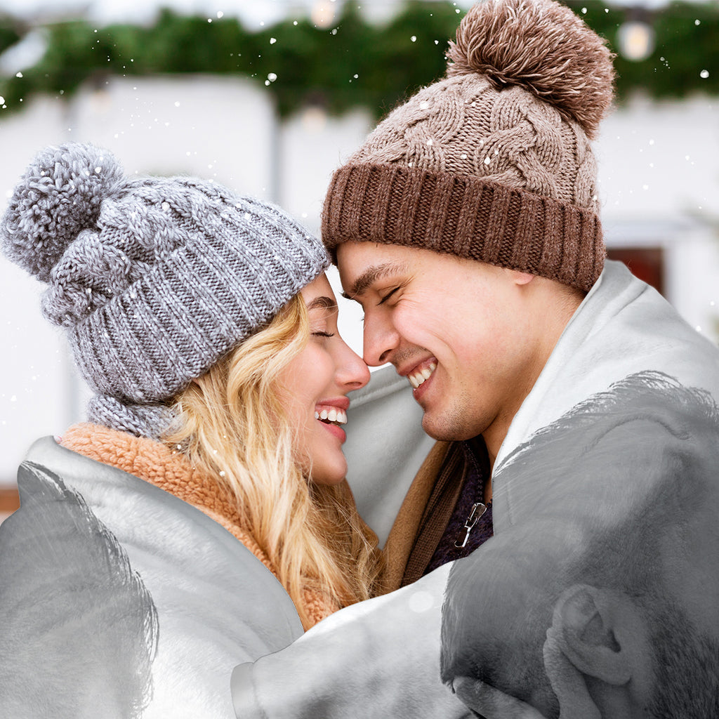 Personalized Couple Memory Blanket with Photo