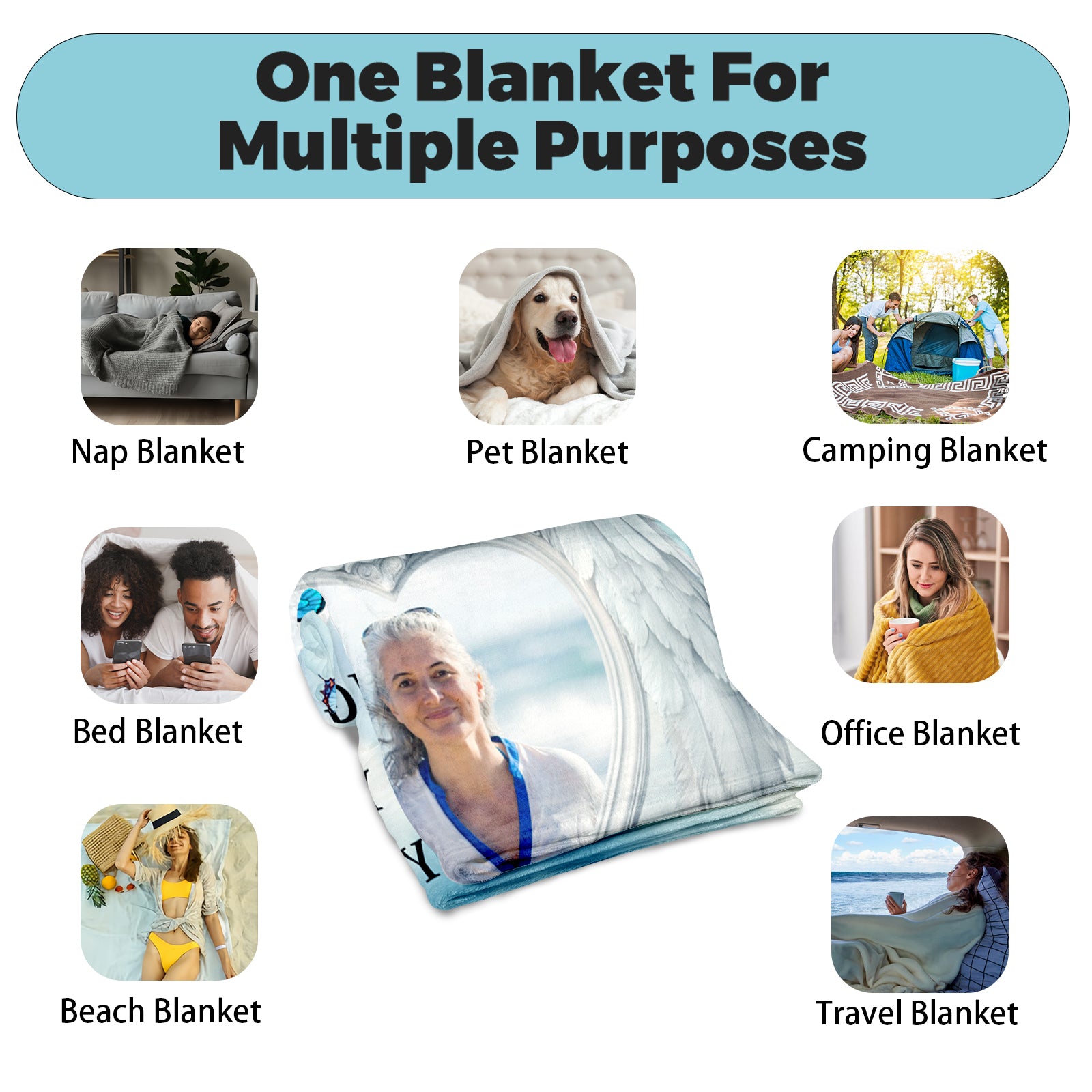 Custom memorial blanket for a loved one