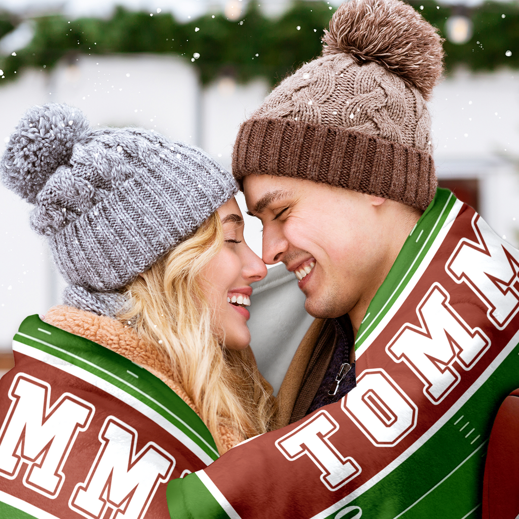 Custom Football Blanket with Name & Number