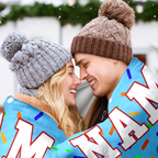 Ice-Cream-Drip–Inspired Baseball Blanket with Name and Number