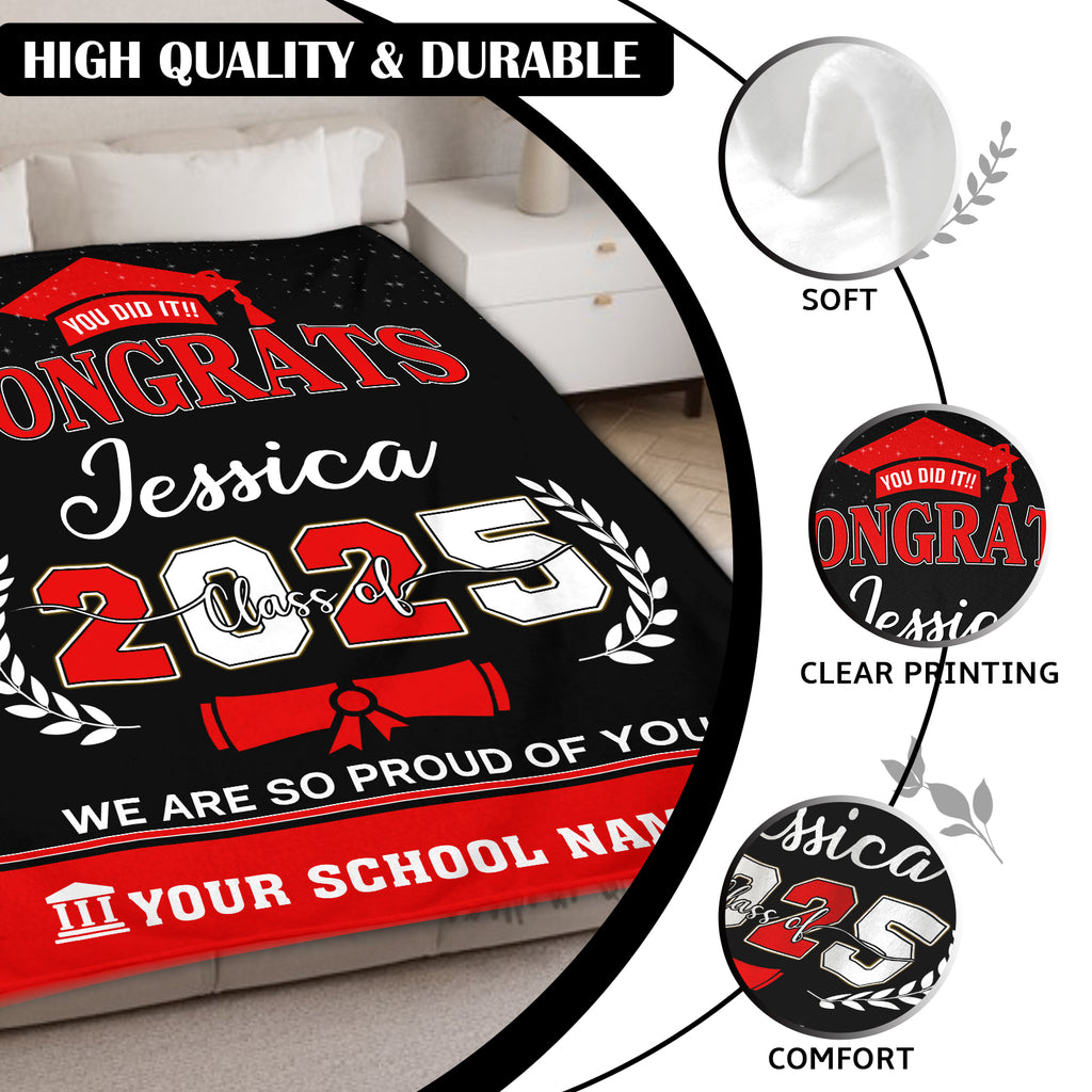 Custom Graduate Blanket