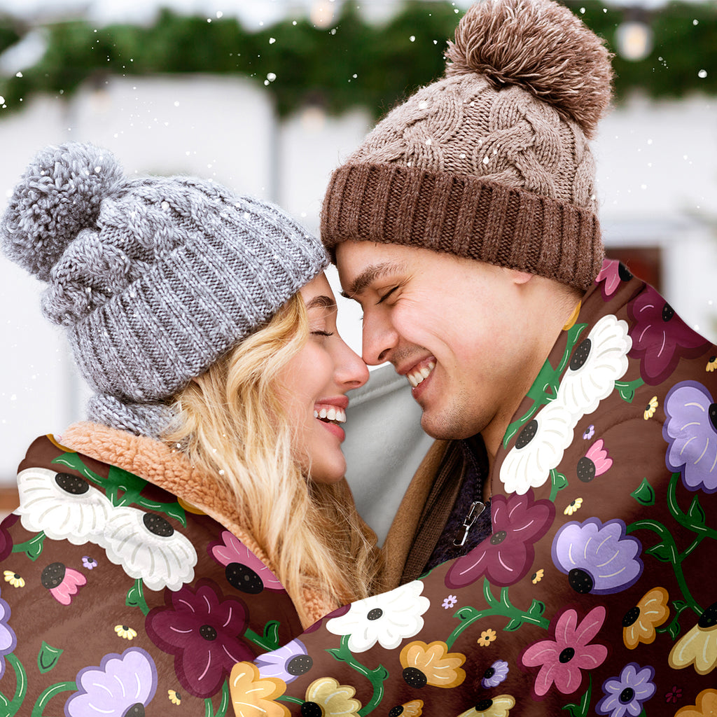 Flower Garden Polyester Blanket